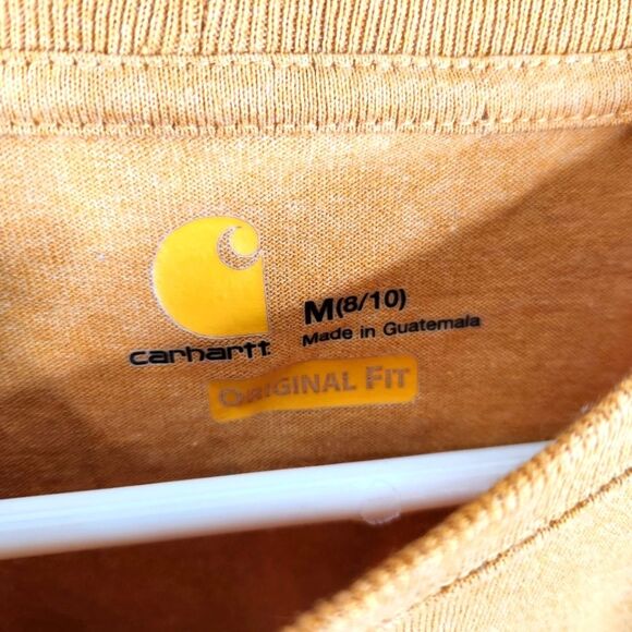 Carhartt Womens Original Fit Long Sleeve Crew Neck Spellout Tee Medium - Picture 4 of 5